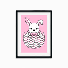 Load image into Gallery viewer, Bunny in Easter Egg | Art Print - Scaredy Cat Studio