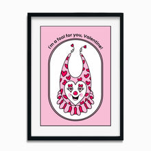 Load image into Gallery viewer, "Fool For You" Valentine's Day Clown | Art Print - Scaredy Cat Studio