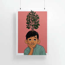 Load image into Gallery viewer, "Imagination is a Seed" Plant Boy | Art Print - Scaredy Cat Studio