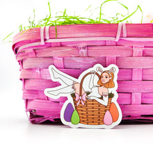 Laden Sie das Bild in den Galerie-Viewer, "SomeBunny Loves You" Easter Bunny Girl | 3-inch Waterproof Sticker - Scaredy Cat Studio
