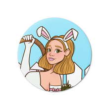 Load image into Gallery viewer, "SomeBunny Loves You" Easter Bunny Girl | Decorative Magnet