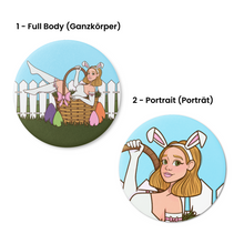 Load image into Gallery viewer, "SomeBunny Loves You" Easter Bunny Girl | Decorative Magnet