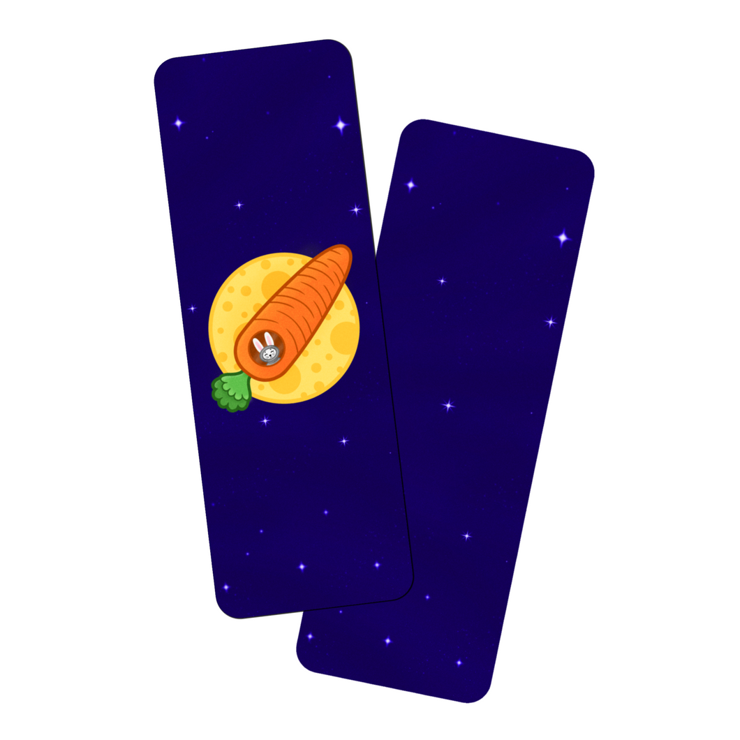 Astronaut Bunny in a Carrot Rocket | Bookmark