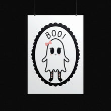 Laden Sie das Bild in den Galerie-Viewer, Boo! Cute Ghost Girl | Art Print - Scaredy Cat Studio
