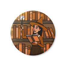 Load image into Gallery viewer, Spell-Casting Witch | Haunted Library | Decorative Magnet
