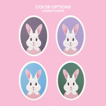Load image into Gallery viewer, Happy Bunny Portrait | 3-inch Waterproof Sticker - Scaredy Cat Studio
