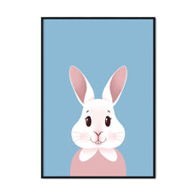 Laden Sie das Bild in den Galerie-Viewer, Happy Bunny Portrait | A2 Poster - Scaredy Cat Studio
