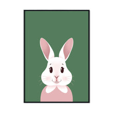 Laden Sie das Bild in den Galerie-Viewer, Happy Bunny Portrait | A2 Poster - Scaredy Cat Studio
