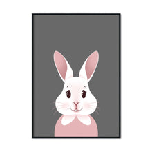 Laden Sie das Bild in den Galerie-Viewer, Happy Bunny Portrait | A2 Poster - Scaredy Cat Studio
