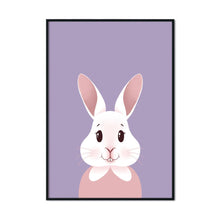Laden Sie das Bild in den Galerie-Viewer, Happy Bunny Portrait | A2 Poster - Scaredy Cat Studio
