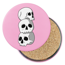 Load image into Gallery viewer, Skull Stack | Round Beverage Coaster

