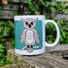 Laden Sie das Bild in den Galerie-Viewer, Owl | Nocturnal Creatures | Ceramic Mug - Scaredy Cat Studio
