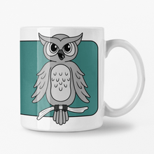Laden Sie das Bild in den Galerie-Viewer, Owl | Nocturnal Creatures | Ceramic Mug - Scaredy Cat Studio
