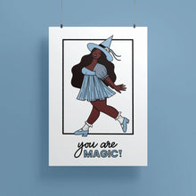 Laden Sie das Bild in den Galerie-Viewer, &quot;You Are Magic!&quot; Joyful Spring Witch | Art Print - Scaredy Cat Studio
