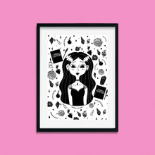 Laden Sie das Bild in den Galerie-Viewer, Viktoria the Witch Student | Art Print - Scaredy Cat Studio
