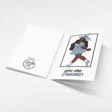 Load image into Gallery viewer, &quot;You Are Magic!&quot; Joyful Spring Witch | A6 Greeting Card with Envelope - Scaredy Cat Studio
